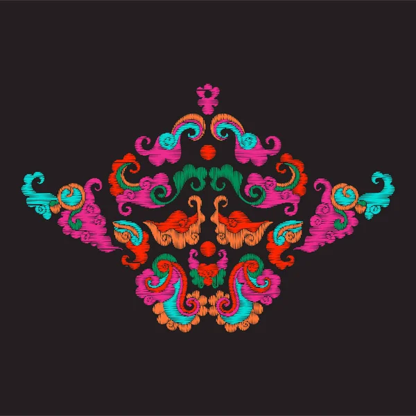 Asya tarzı nakış vintage dekor elementleri