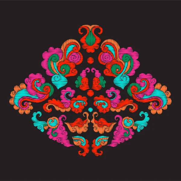 Asya tarzı nakış vintage dekor elementleri