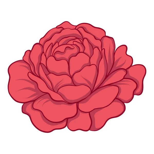 分離の赤いバラ。株式ベクトル図. — ストックベクタ