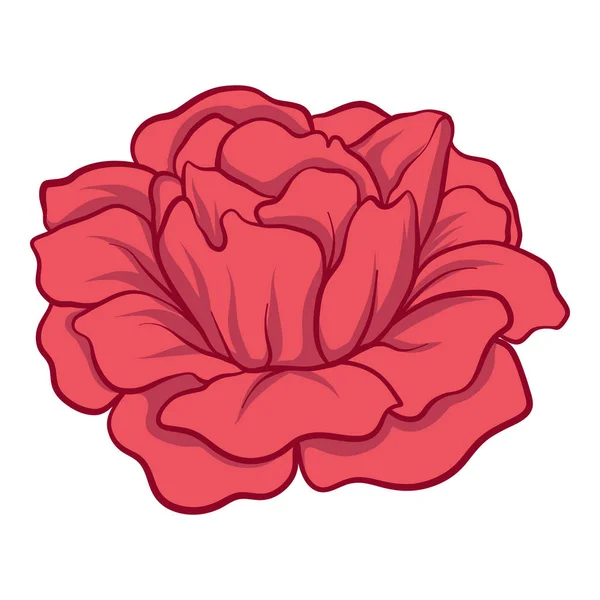 Rosa roja aislada. Stock vector ilustración . — Archivo Imágenes Vectoriales