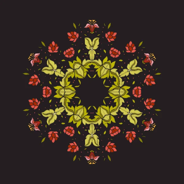 Mandala - nakış için öğe. Vintage arpacık çiçek süsleme