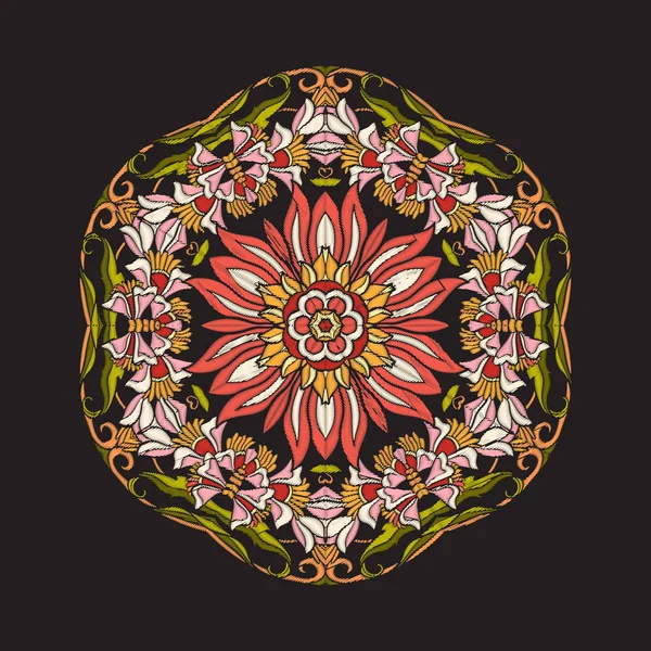 Mandala - nakış için öğe. Vintage arpacık çiçek süsleme