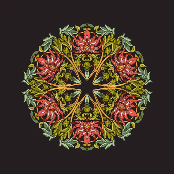 Mandala - nakış için öğe. Vintage arpacık çiçek süsleme