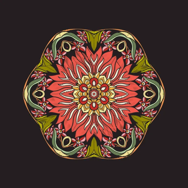 Mandala - nakış için öğe. Vintage arpacık çiçek süsleme