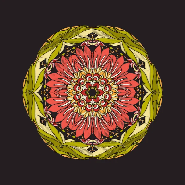 Mandala - nakış için öğe. Vintage arpacık çiçek süsleme