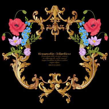 Yaz çiçek: poppy, nergis, anemon, violet, botanik s