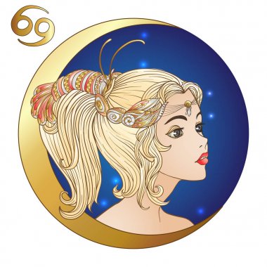 Kanser. İşaretler o şeklinde güzel bir genç kız