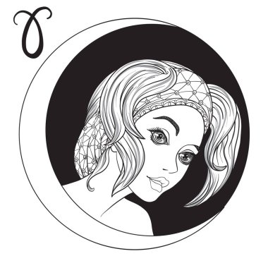 Koç. Belirtileri şeklinde güzel bir genç kız