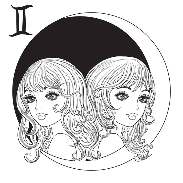 İkizler. İşaretler o şeklinde güzel bir genç kız