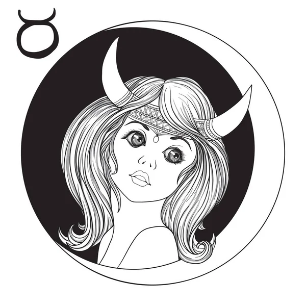 Toros. İşaretler o şeklinde güzel bir genç kız