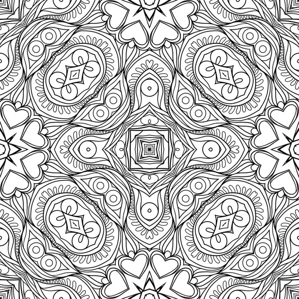 Бесшовный рисунок, фон с геометрическим цветочным абстрактным пятном — стоковый вектор