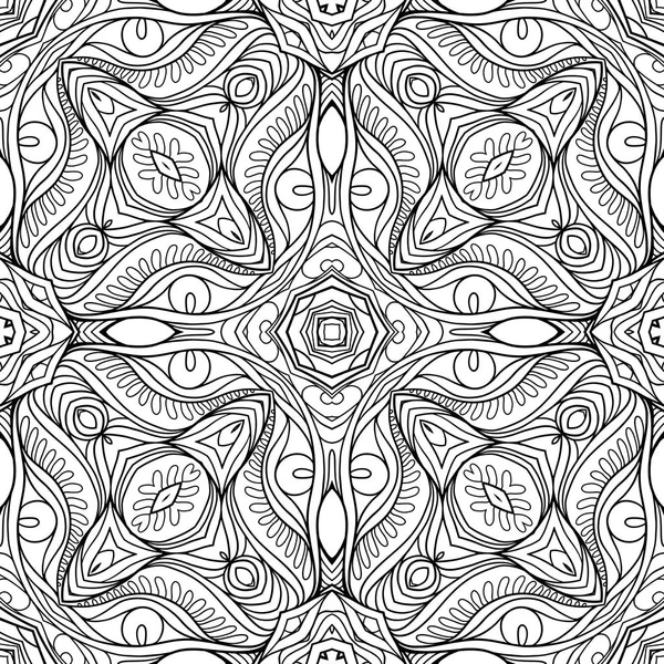 Seamless mönster, bakgrund med geometriska blommig abstrakt patt — Stock vektor