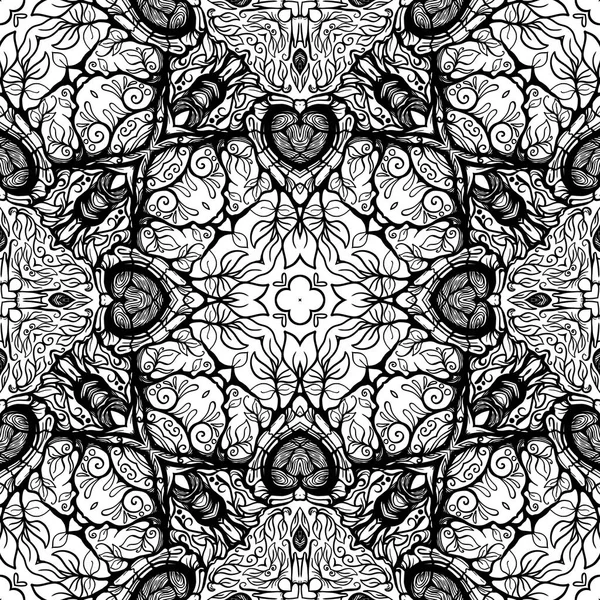 Motif sans couture, fond avec motif abstrait floral géométrique — Image vectorielle