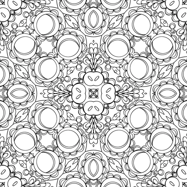 シームレスなパターン、幾何学花柄抽象 patt と背景 — ストックベクタ