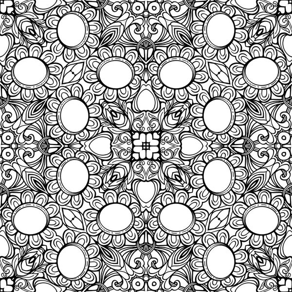 Бесшовный рисунок, фон с геометрическим цветочным абстрактным пятном — стоковый вектор
