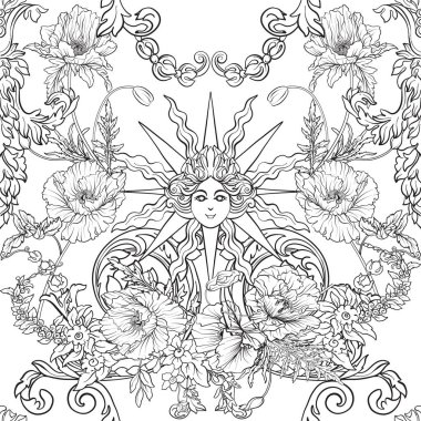 Nergis, anemon, botanik Menekşe ile Seamless Modeli