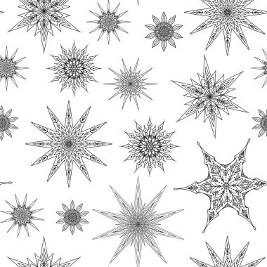 Dikişsiz desen, arka plan dekoratif yıldız ile. Stok satırı v