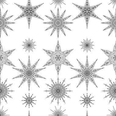 Dikişsiz desen, arka plan dekoratif yıldız ile. Stok satırı v
