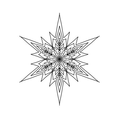 Dekoratif stilinde yıldız. Stok satırı vektör çizim.