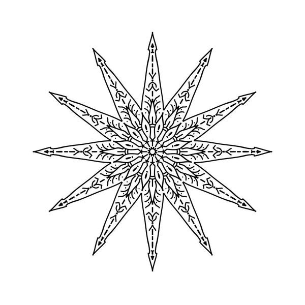 Dekoratif stilinde yıldız. Stok satırı vektör çizim.