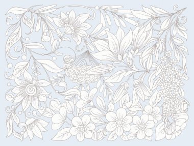 Çiçek kompozisyon. Bahar çiçekleri. Vektör çizim.