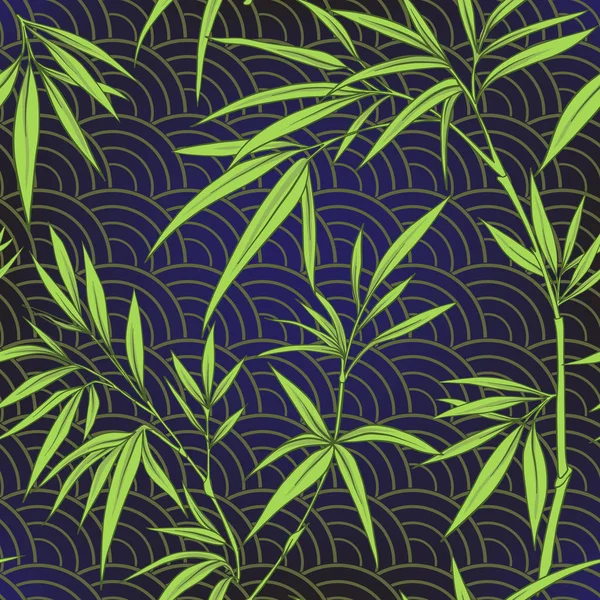 Bambu yaprakları ve Japon arpacık şubeleri ile Seamless Modeli