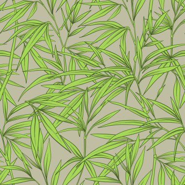 Bambu yaprakları ve Japon arpacık şubeleri ile Seamless Modeli