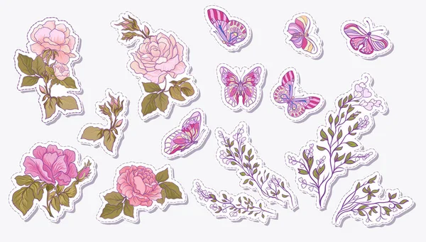 Plakası, elemanları, moda yama rozetleri gül, butte ile yamalar