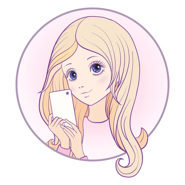 Genç güzel kız ile uzun duydum selfie ya da fotoğraf üzerinde bir mo yapmak