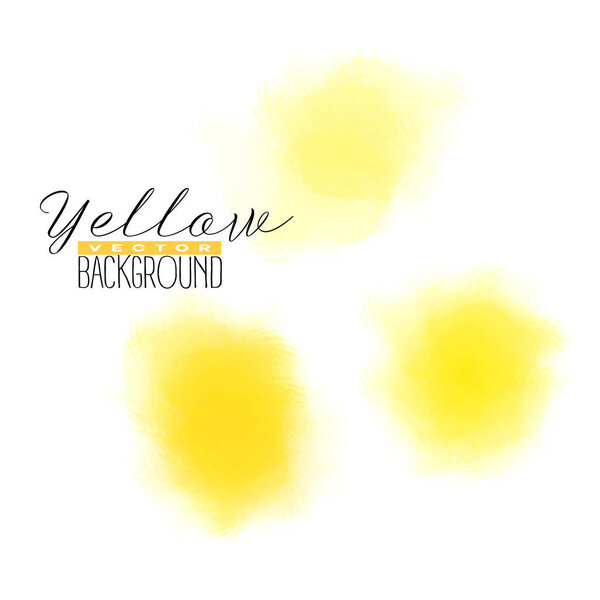 Abstract multiply colorful watercolor background in yellow color