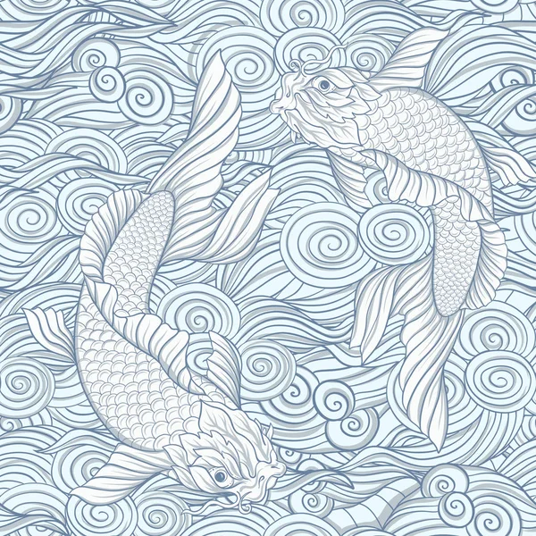 Japon carps ve geleneksel Japon pa ile Seamless Modeli
