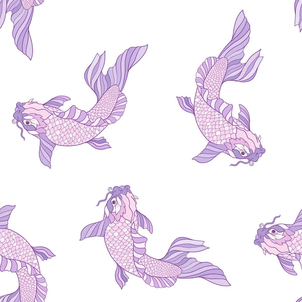 Japon carps ve geleneksel Japon pa ile Seamless Modeli