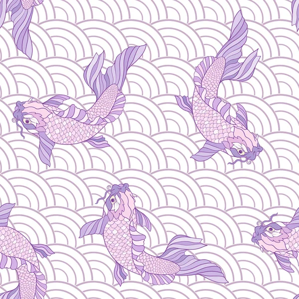 Japon carps ve geleneksel Japon pa ile Seamless Modeli