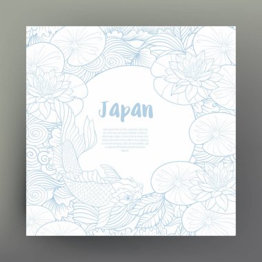 Japon yatay, Fuji Dağı ve gelenek çiçek ve bir b