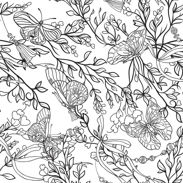 Gül. Seamless modeli. Stok satırı vector Illustrator.