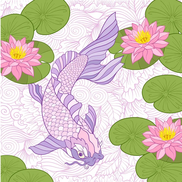 Çok renkli resimde Japon yatay, Fuji Dağı ve t