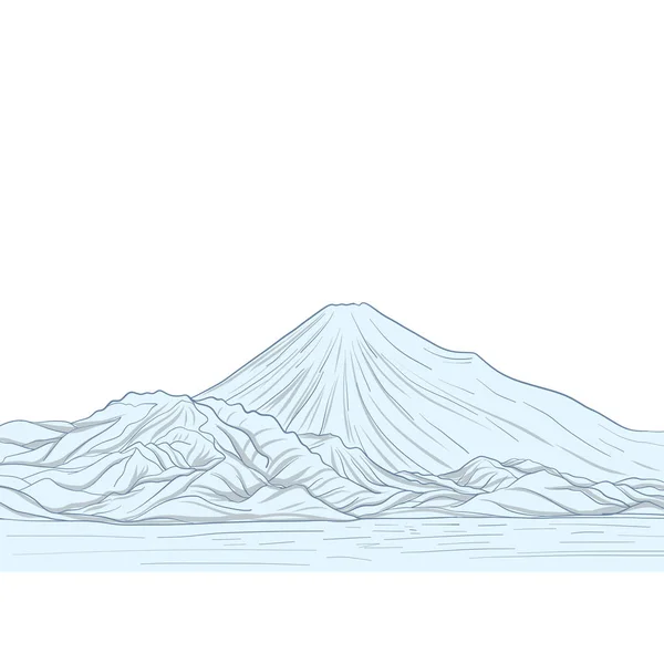 Monte Fuji disegno isolato. Illustrazione vettoriale stock . — Vettoriale Stock