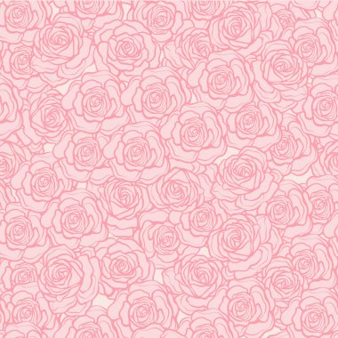 Gül çiçek seamless modeli. Pembe gül pembe bir arka plan üzerinde. Tanrı'nın askerleri