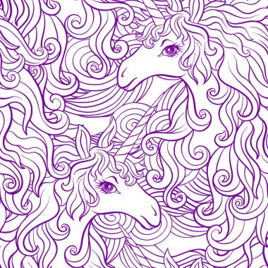 Tek boynuzlu at çok renkli yele, kelebek gökkuşağı, yıldız ve sevgi ile