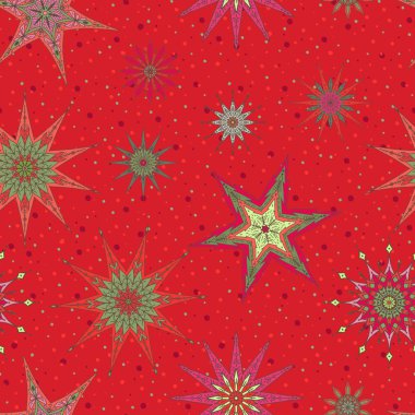 Dikişsiz desen, arka plan dekoratif yıldız ile.