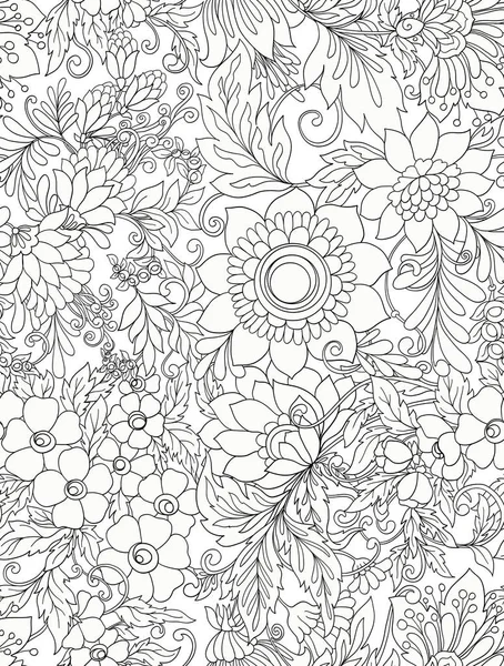 Seamless pattern, background with abstract decorative summer flo