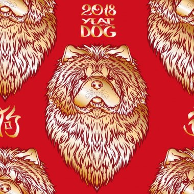 Dog Head'a, siyah-beyaz grafik çizim ile Seamless Modeli.