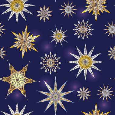 Dikişsiz desen, arka plan dekoratif yıldız ile.