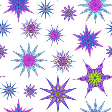 Dikişsiz desen, arka plan dekoratif yıldız ile.