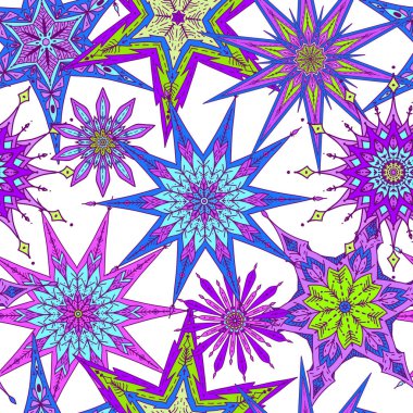 Dikişsiz desen, arka plan dekoratif yıldız ile.