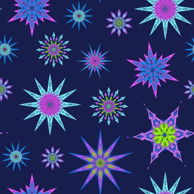 Dikişsiz desen, arka plan dekoratif yıldız ile.