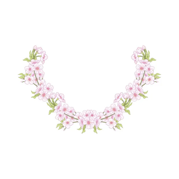 Diseños de bordados de línea de cuello con un patrón de flores y ramificaciones — Archivo Imágenes Vectoriales