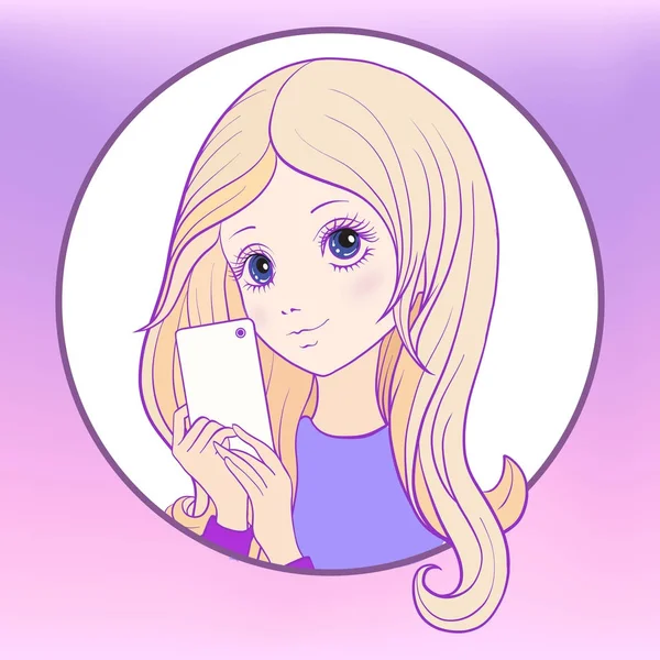 Genç güzel kız ile uzun duydum selfie ya da fotoğraf üzerinde bir mo yapmak