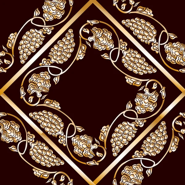 Nahtlose traditionelle chinesische Muster mit floralen Ornamenten — Stockvektor