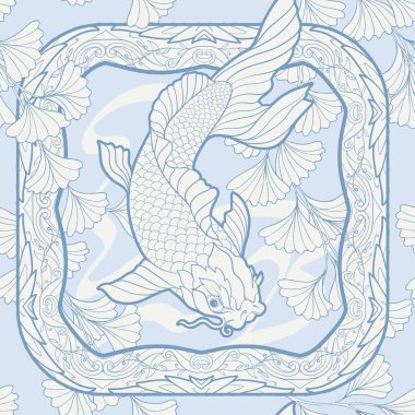 Dikişsiz desen, dekoratif çiçek ve kuş arka plan